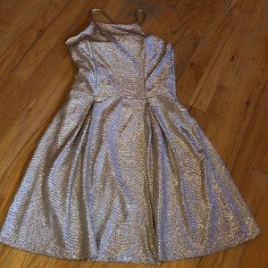 Shimmery matte gold/silvery dress